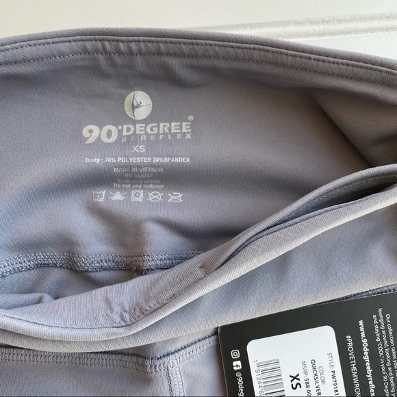 90 Degree By Reflex Quick Silver Purple Legging Size XSmall High Waist NWT - Picture 5 of 7